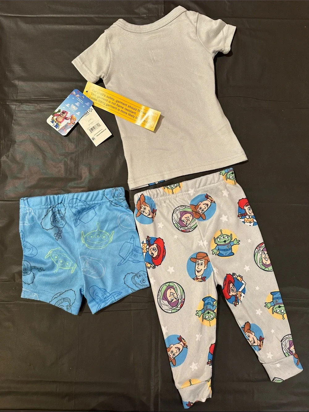 Disney Toy Story Toddler Pajama Set - Gray, Blue, Red
